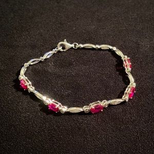 Gorgeous Lab-created Ruby Bracelet